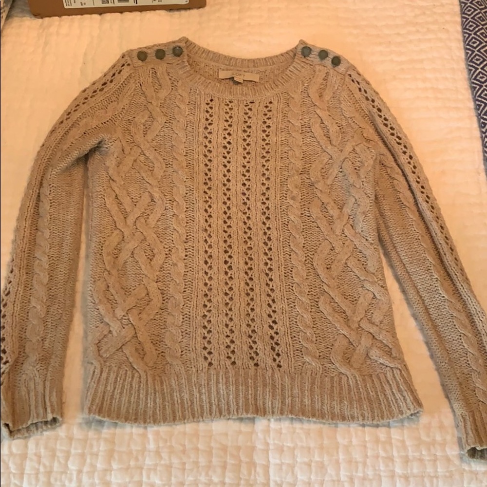LOFT Beige Knit Sweater